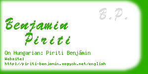 benjamin piriti business card